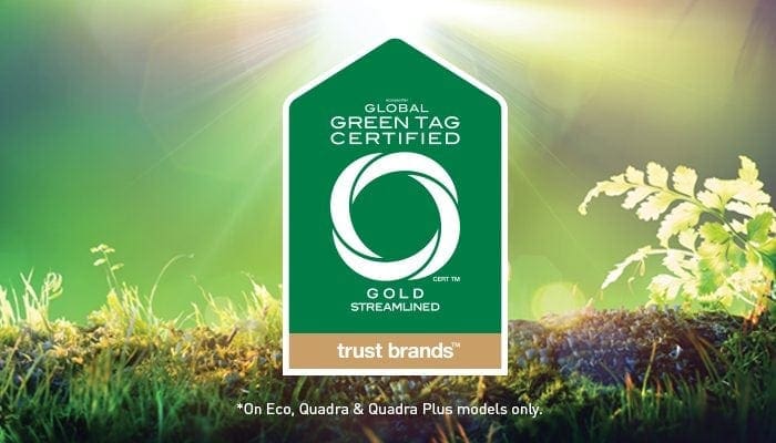 GreenTag Certified logo on green grass and fern background
